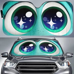 Inside Out Envy Face Car Sun Shade, Disney Cartoon Car Windshield, Halloween Envy Cosplay Car Sunshade, Sun Visor Car, Car Decoration