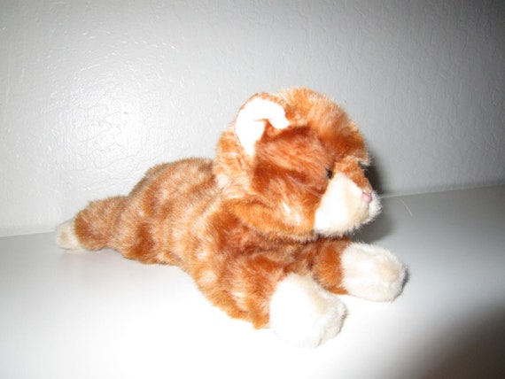 stuffed orange tabby cat
