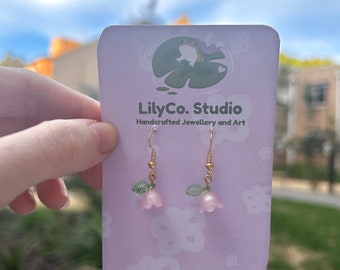 Spring Tulip Earrings - Floral, Cute, and Bright