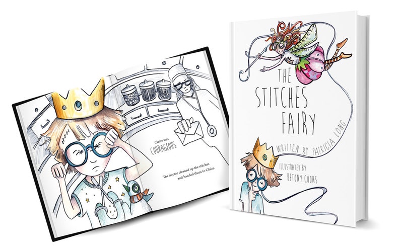 Signed Hardcover Children's book The Stitches Fairy written by Patricia Long, illustrated by Betony Coons me image 1