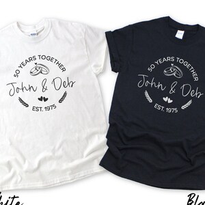 Custom 50th Wedding Anniversary T-Shirt, 50th Anniversary Tee, 50th Wedding Anniversary Shirt, Anniversary Tshirt, Couples Anniversary Gift