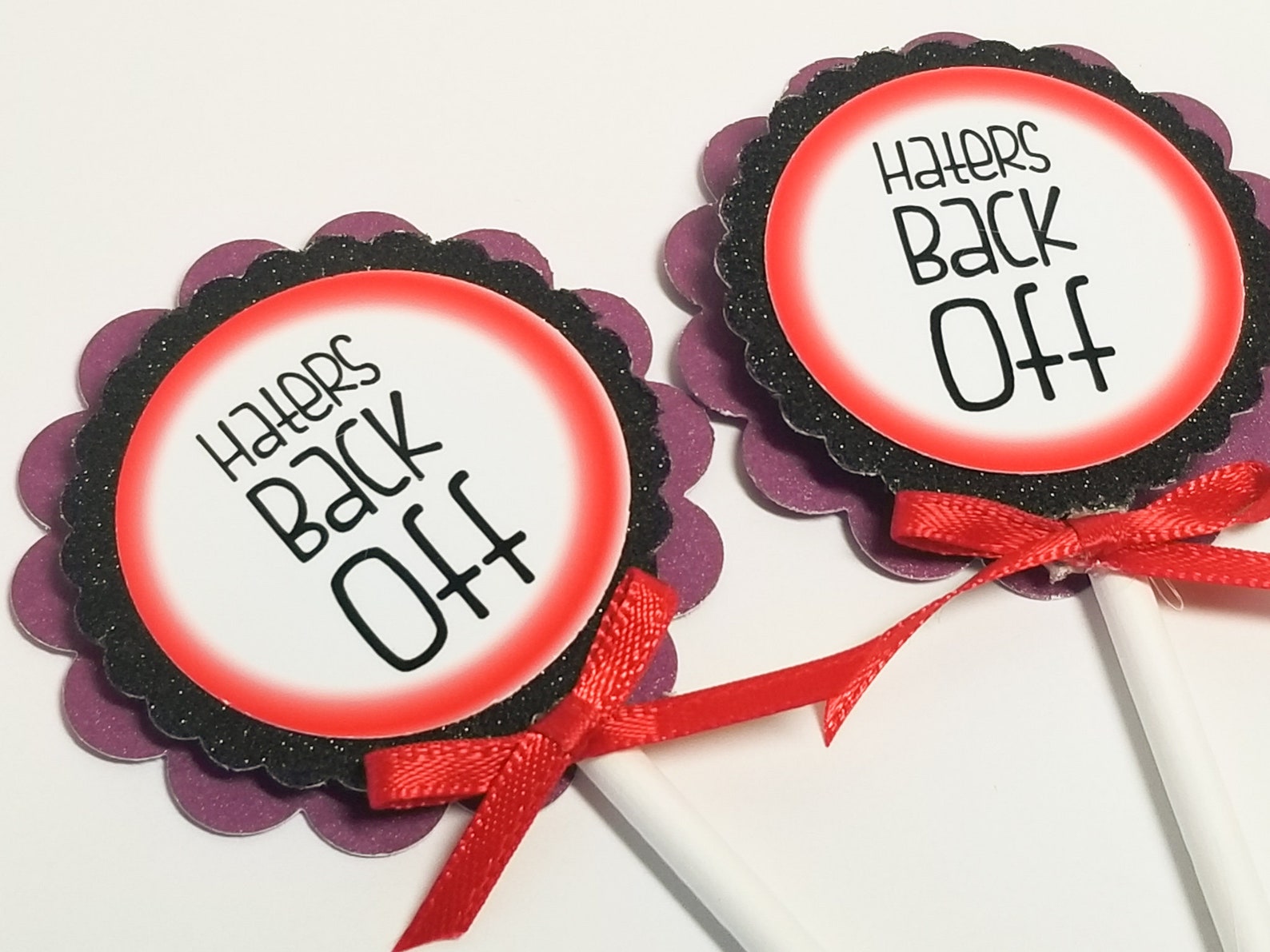 Miranda Sings Cupcake Toppers 6 Toppers Haters Back Off Etsy