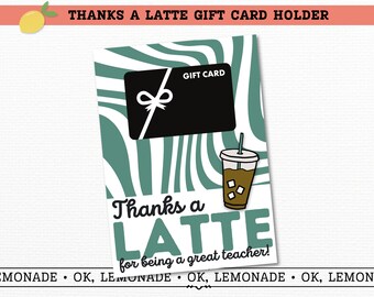 Thanks a Latte - Presentkortsinnehavare för lärare som tackar dig