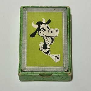 Rare vintage Goodall And Sons DISNEY CLARABELLE COW Mickey Mouse Playing Cards. Full Set
