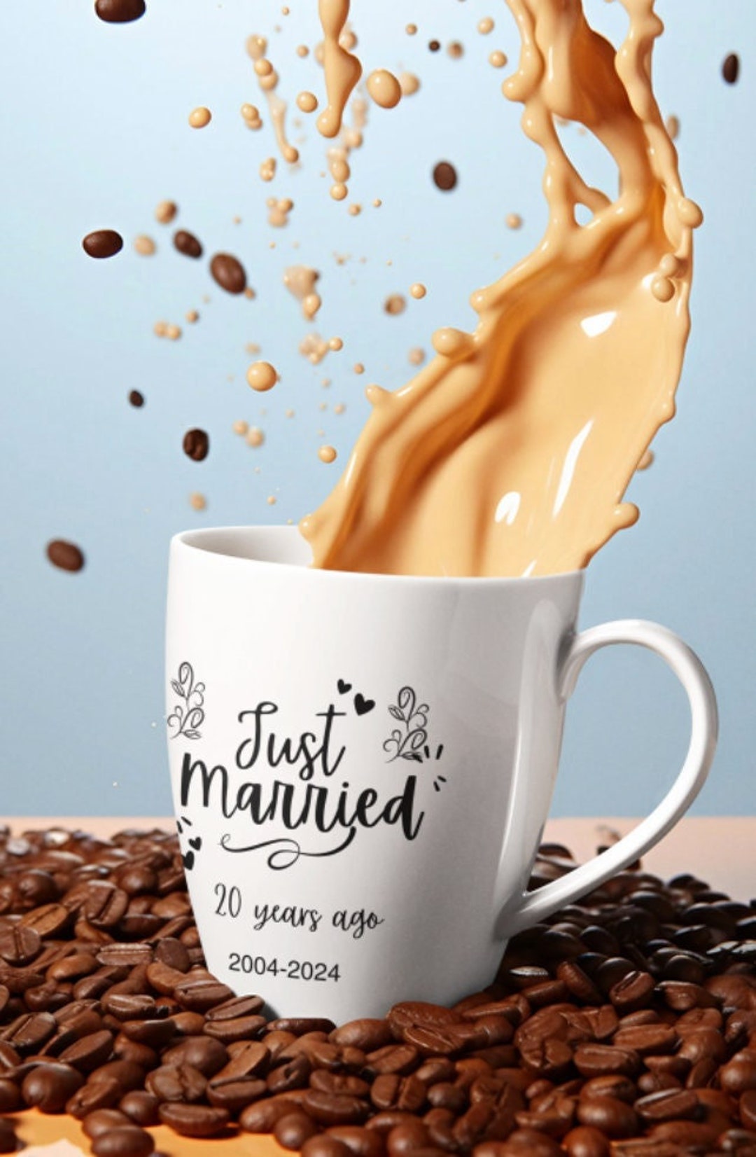 Just Married 20 Years Ago, Anniversary Mug, Gift for Her Gift for Him ...