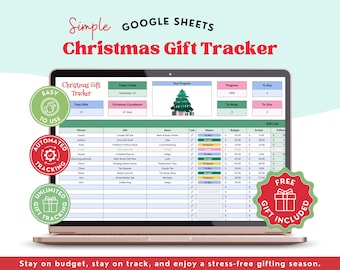 Christmas Gift Tracker Google Sheet – Holiday Budget & Shopping Spreadsheet