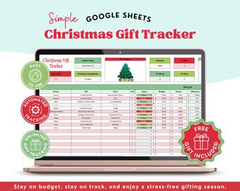 Christmas Gift Tracker Google Sheet – Holiday Budget & Shopping Spreadsheet