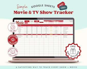 Arkusze Google do śledzenia filmów i programów telewizyjnych | Szablon listy obserwowanych | Arkusz kalkulacyjny seriali telewizyjnych | Dziennik filmowy i dziennik