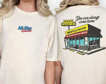 Retro Waffle House T-Shirt, Casual Unisex Tee, Vintage Style Shirt, Foodie Apparel, Funny Breakfast Shirt, Waffle Home Tee