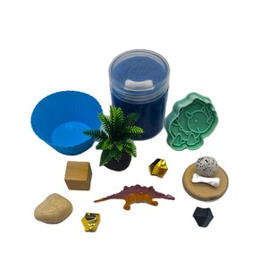 Dinosaur Sensory Kit, Dinosaur playdough, dino, dinosaur, playdoh, playdough, dinosaur gift, sensory, party favor
