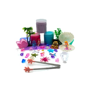 Mermaid Sensory Kit, Mermaid, Mermaid playdough, playdoh, playdough, sensory, sensory bin, sensory kit for toddler, mermaid birthday, gift.