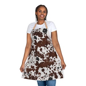 Cow Print Kitchen Apron: Baking/Cooking Gift