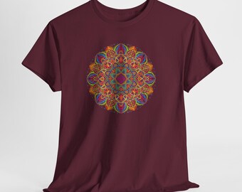 Floral Mandala T-Shirt: Colorful Lotus Flower Graphic