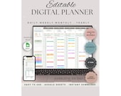 Google Sheets Weekly Planner, Edible Planner Spreadsheet, Weekly Hourly Planner, Digital Planner Spreadsheet, ADHD Weekly planner Tracker