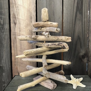13&quot; Driftwood Christmas Tree, Driftwood Beach Decor, Dorm Room, Apartment Decor, Boho Decor, Beach Coastal Wedding Decor, Driftwood Art, AA