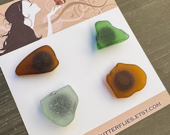 Set of 4 Sea Glass Magnet Set, Coastal Home Decor Magnets, Fridge Magnets, Beach Decor, Beach Magnets, Hostess Gift, Wedding Favors, B