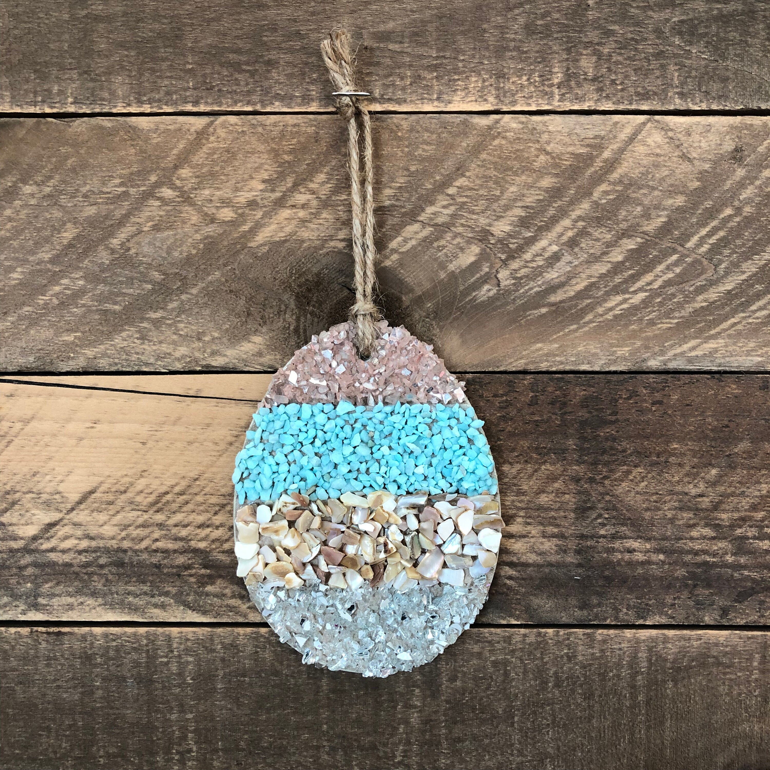 Easter Seashells Easter Egg Seashell Ornament, Beach House, Beach Decor, Coastal Decor ...
