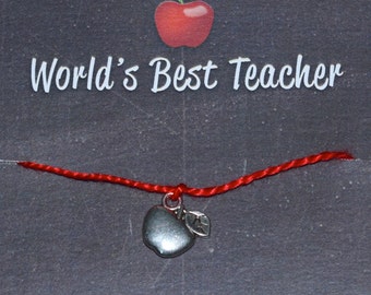 World's Best Teacher Wish Bracelet, Buy 3 Get 1 Free, Teacher gift, Teacher Thank You, Teacher Appreciation Gift, Daycare, Graduation Gift