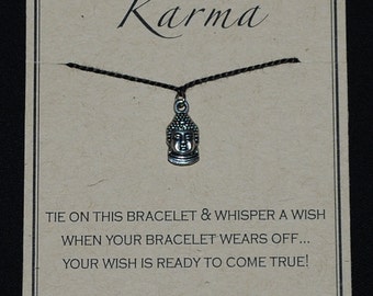 Good Karma Buddha Wish Bracelet, Buy 3 Get 1 Free, Friendship Bracelet, Best Friend Bracelet, Wish Bracelet, Boho Style, Yoga Gift Good Luck