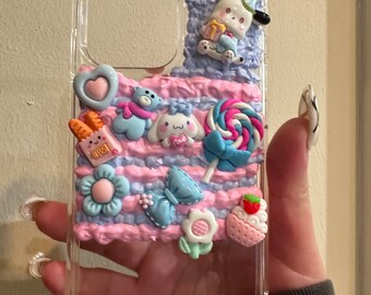 Sanrio Pochacco Blue and Pink iPhone 14 Pro Max Phone case