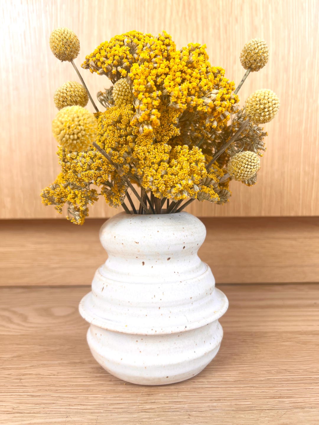Speckled Cream Stoneware Bud Vase – Minimalist Pottery, Wheel Thrown ...