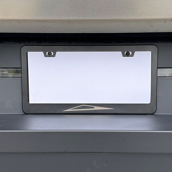 Black 3D V8 Metal License Plate Frame – 1pc, Sleek Matte Finish By MyFrameSHOP