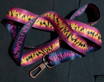 Pink and Yellow Teeth Lanyard