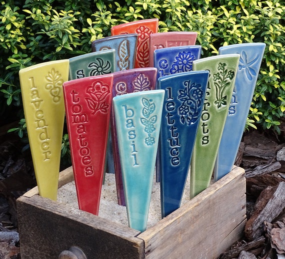 Butternut Squash Herb Sticks Vegetable Markers Veggie Sticks Garden Stakes Plant Stakes Decorative Garden Markers
