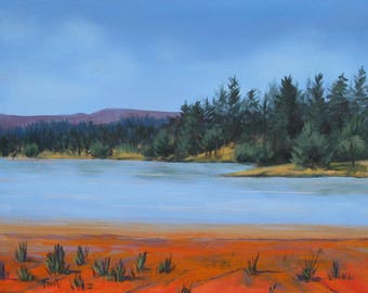 yellowstone, western art, western landscape, original landscape, paintings on canvas, foust,