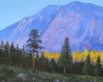 Western Mountain Landscape Original Landscape Mountain Painting Foust