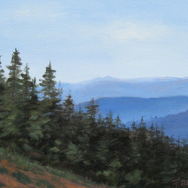 Blue Ridge Mountains, landscape, Smoky Mountains, Original painting on Canvas, blue ridge,