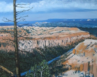 Bryce Canyon Landscape. Print  11 X 14.75