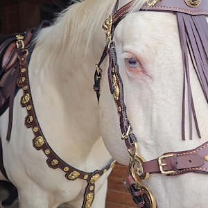 Bolsas de sillín/Accesorios personalizados para caballos barrocos/Bridas occidentales + Accesorios