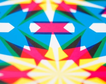 Wrapping Paper -- CMYKaleidoscopic Patterned Paper -- pattern 3