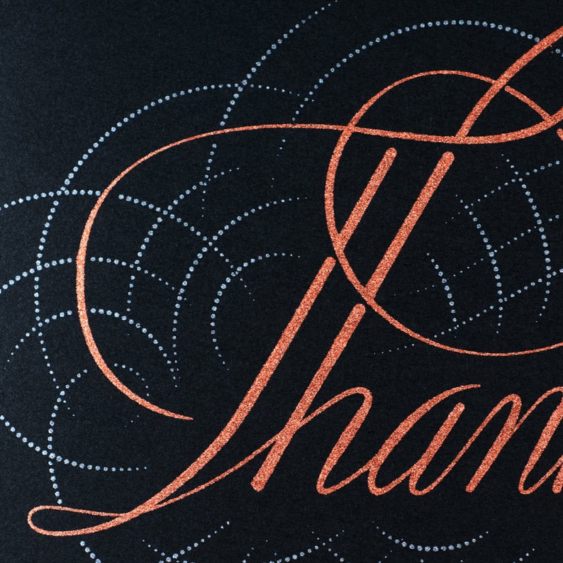 Thank You card Hand-printed calligraphic greeting card image 4