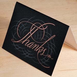 Thank You card Hand-printed calligraphic greeting card image 3