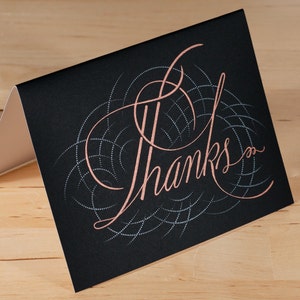 Thank You card Hand-printed calligraphic greeting card image 1