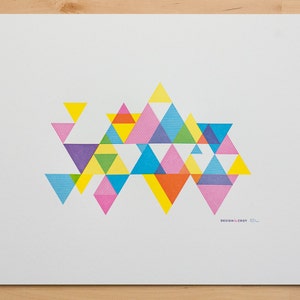 CMY Hey Process Color Triangle Print image 1