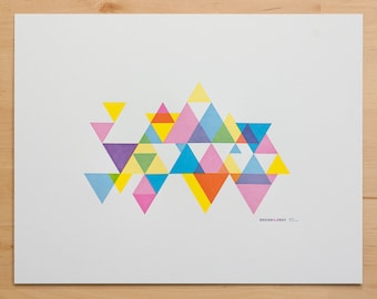 CMY Hey! Process Color Triangle Print