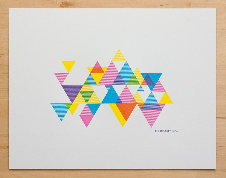 CMY Hey Process Color Triangle Print image 1