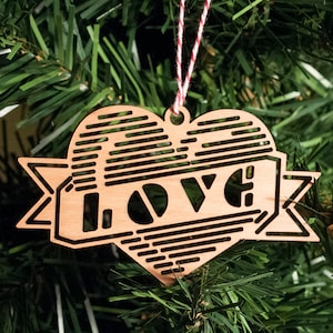 Ornament Love Heart Lasercut image 1