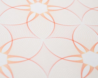 Wrapping Paper -- Spirographic Patterned Paper -- pattern 3