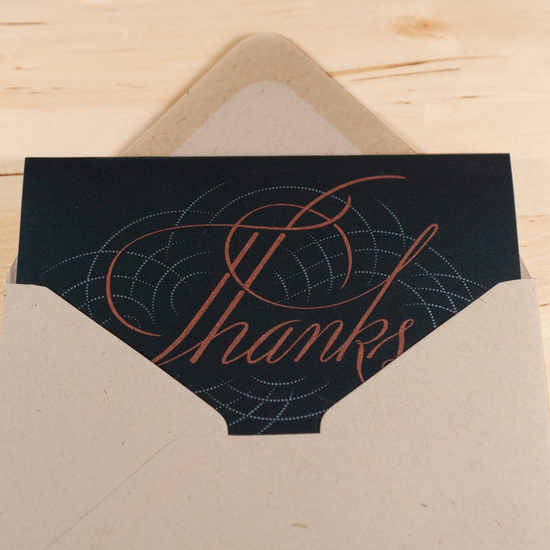Thank You card Hand-printed calligraphic greeting card image 2