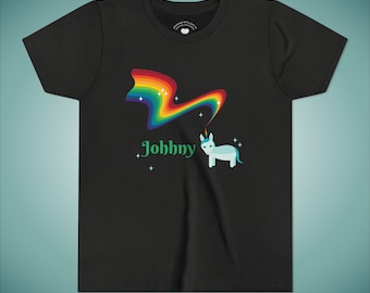 Customizable Unicorn Rainbow Kids T-Shirt: Birthday Gift