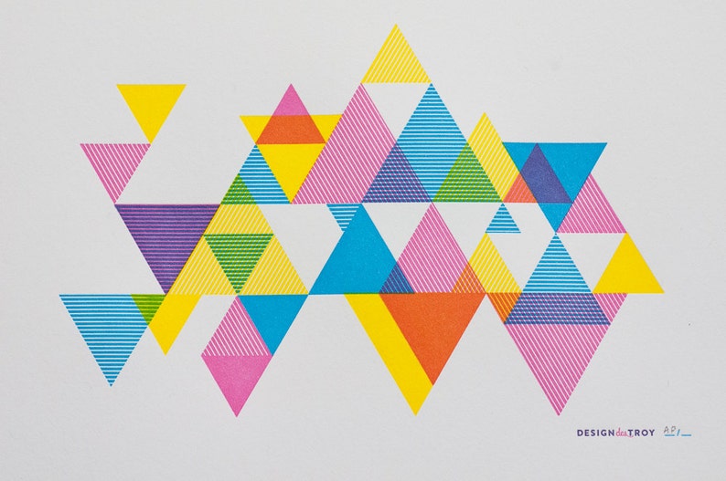CMY Hey Process Color Triangle Print image 4