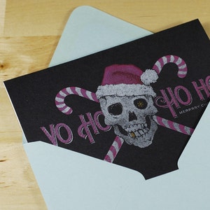 Hand-printed Christmas Card Yo Ho Ho Ho Pirate image 1