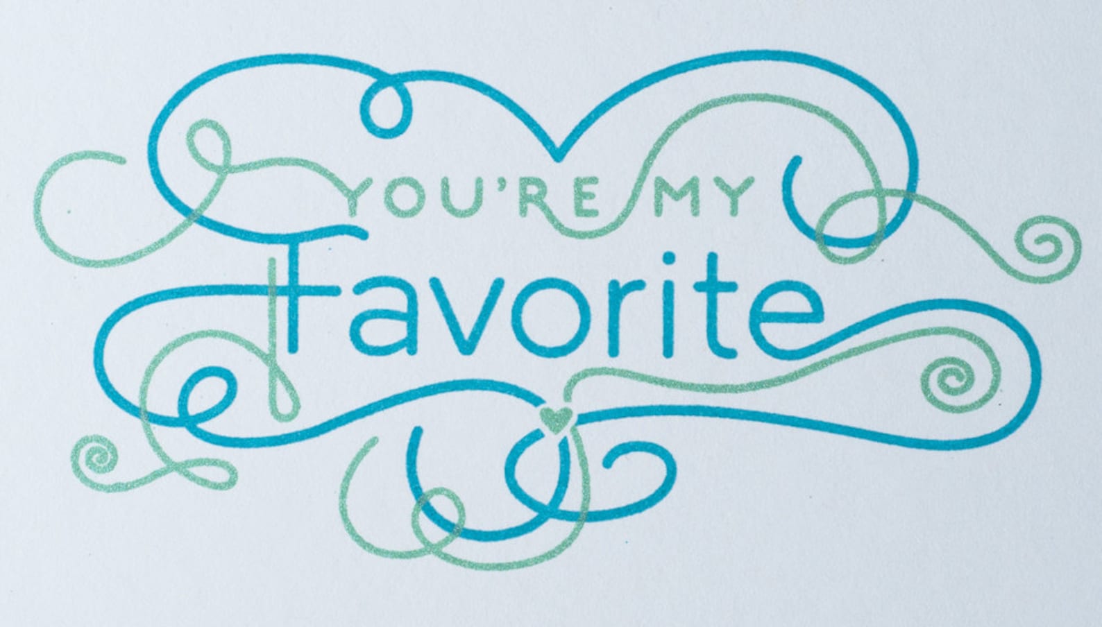 Greeting Card You're My Favorite Hand Printed on - Etsy