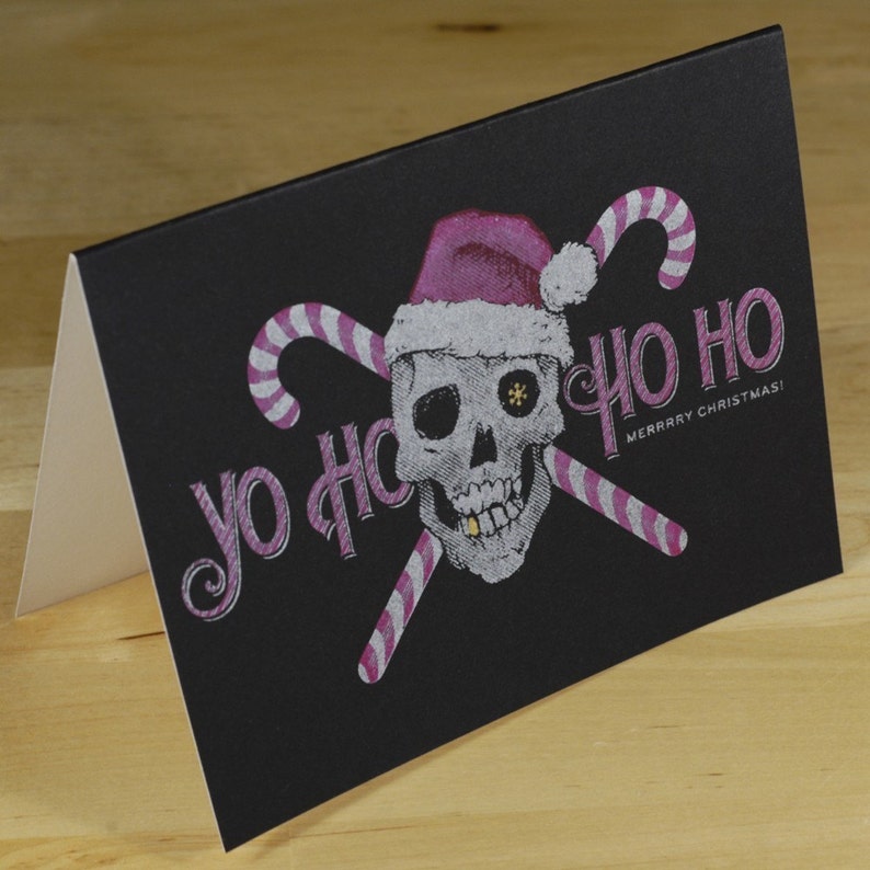 Hand-printed Christmas Card Yo Ho Ho Ho Pirate image 4