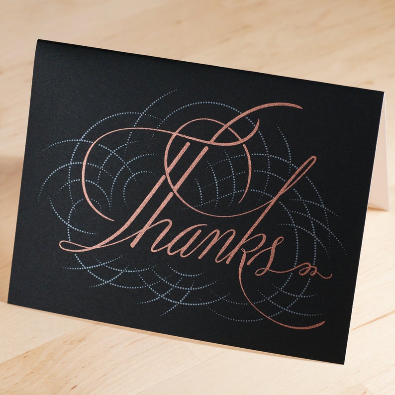 Thank You card Hand-printed calligraphic greeting card image 5