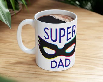 Personalized Super Dad Mug | Father's Day Gift, Coffee Mug